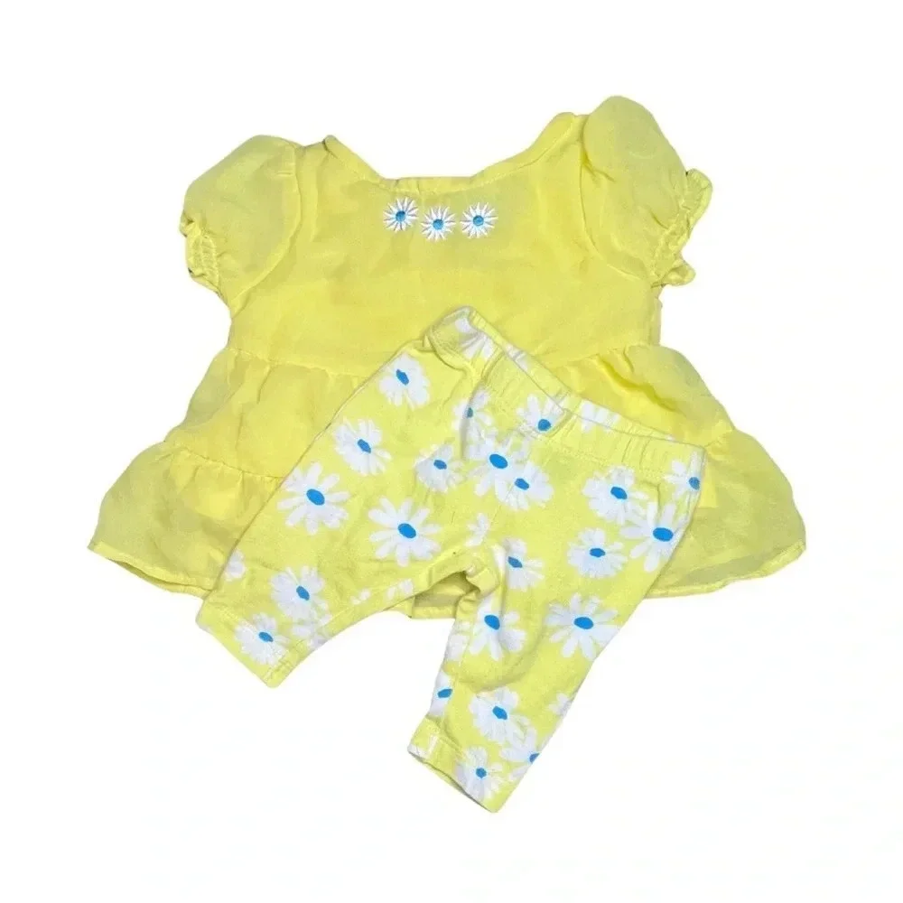 Outfit Bundle! - Yellow Dress Set & Pink Floral Romper, 0-3 Months